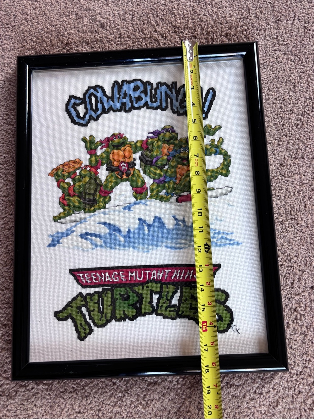 Vintage 90s Teenage Mutant Ninja Turtles cross stitch - Picture 6 of 10
